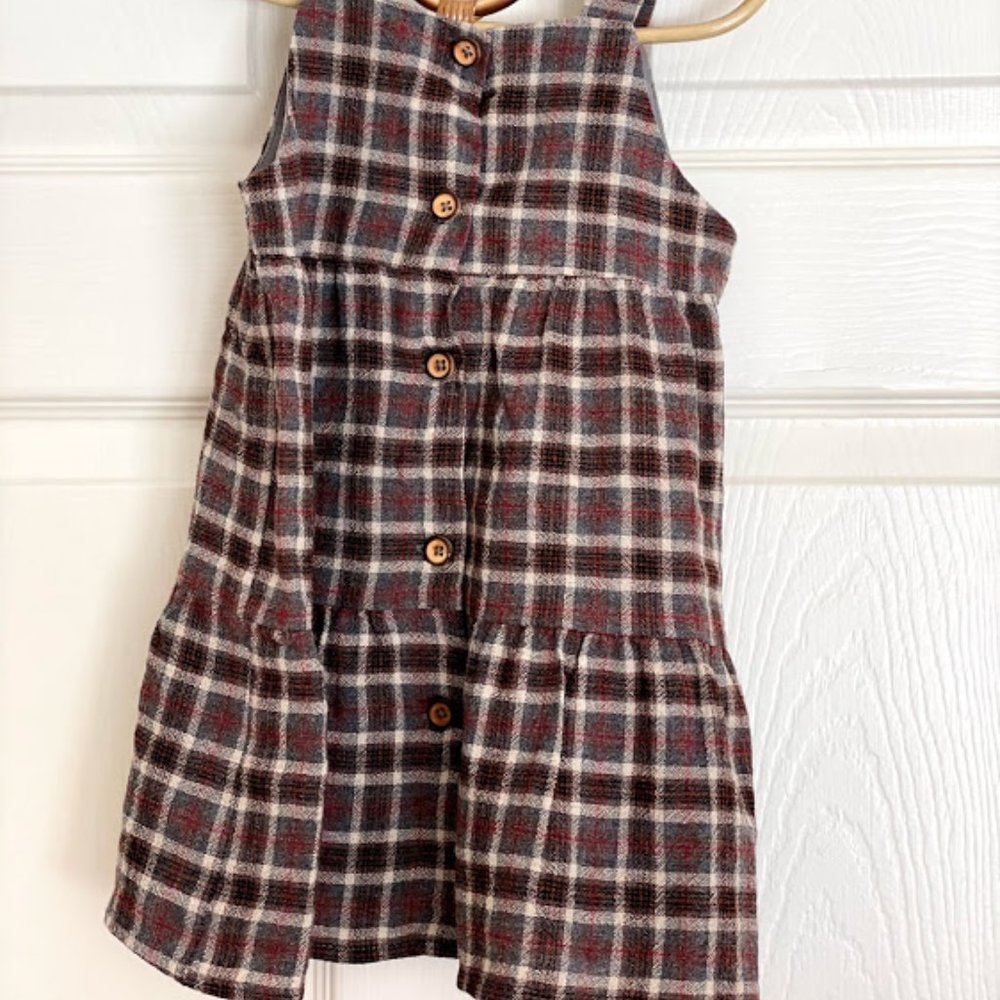 Zara Plaid Pinafore Dress 2/3 YR